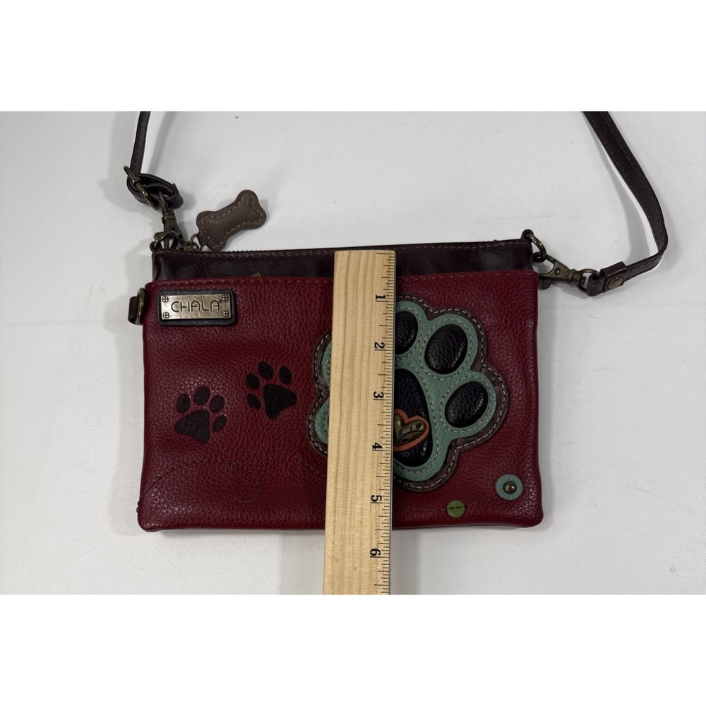 Chala Mini Paw Print purse red teal black - Picture 8 of 9